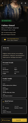 Profile Details Screen